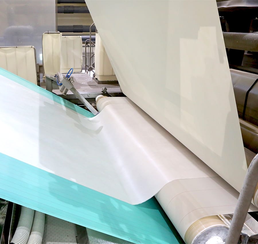 分散製法抄紙の様子