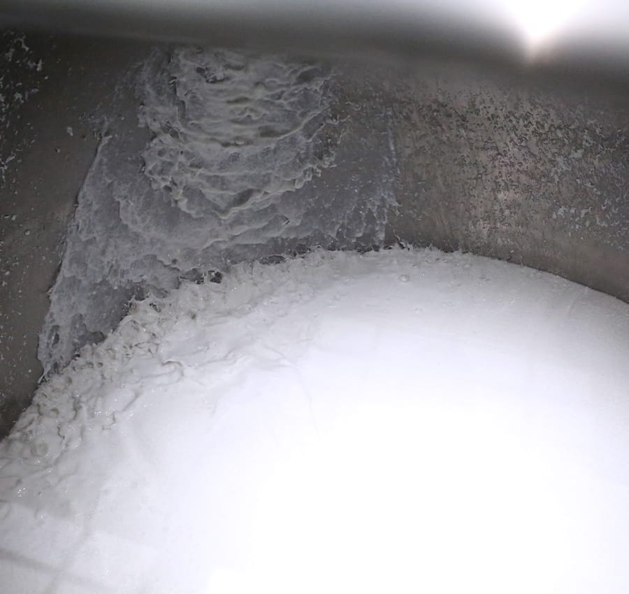 凝集製法樹脂付与・凝集の様子