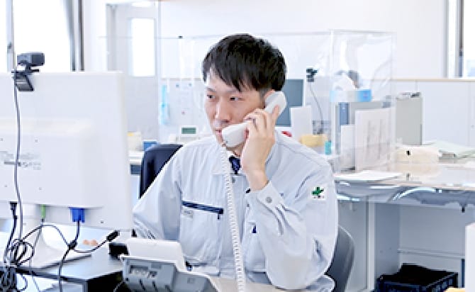 仕事中のUさん